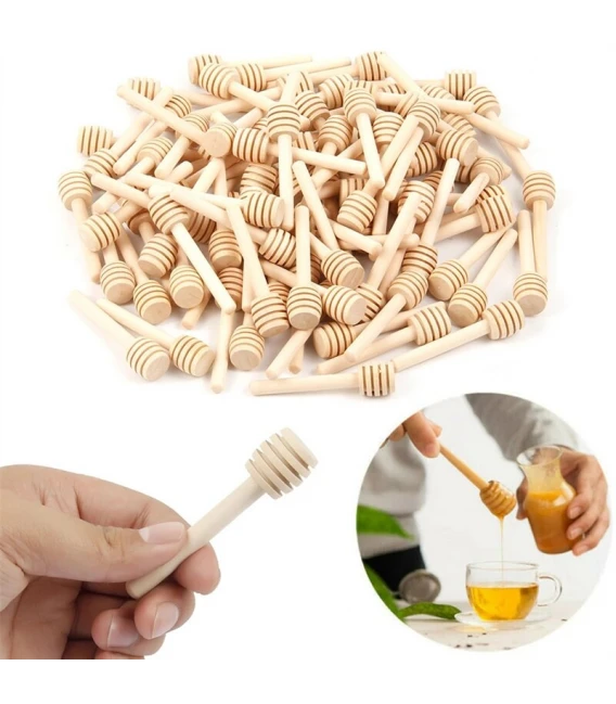 8cm Practical Long Handle Wood Honey Stick