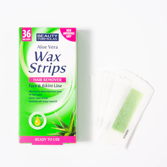 Beauty Formulas Aloe Vera Wax Strips Hair Remover 36 Strips
