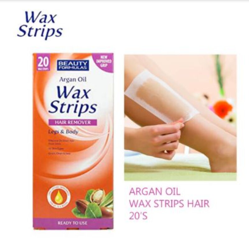 Beauty Formulas Argan Oil Wax Strips Hair Remover 20 Strips