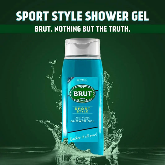 Brut Sport Style All In One Hair & Body Shower Gel 500ml