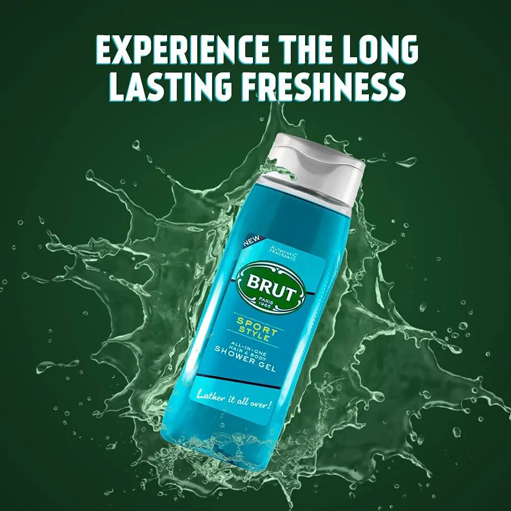 Brut Sport Style All In One Hair & Body Shower Gel 500ml
