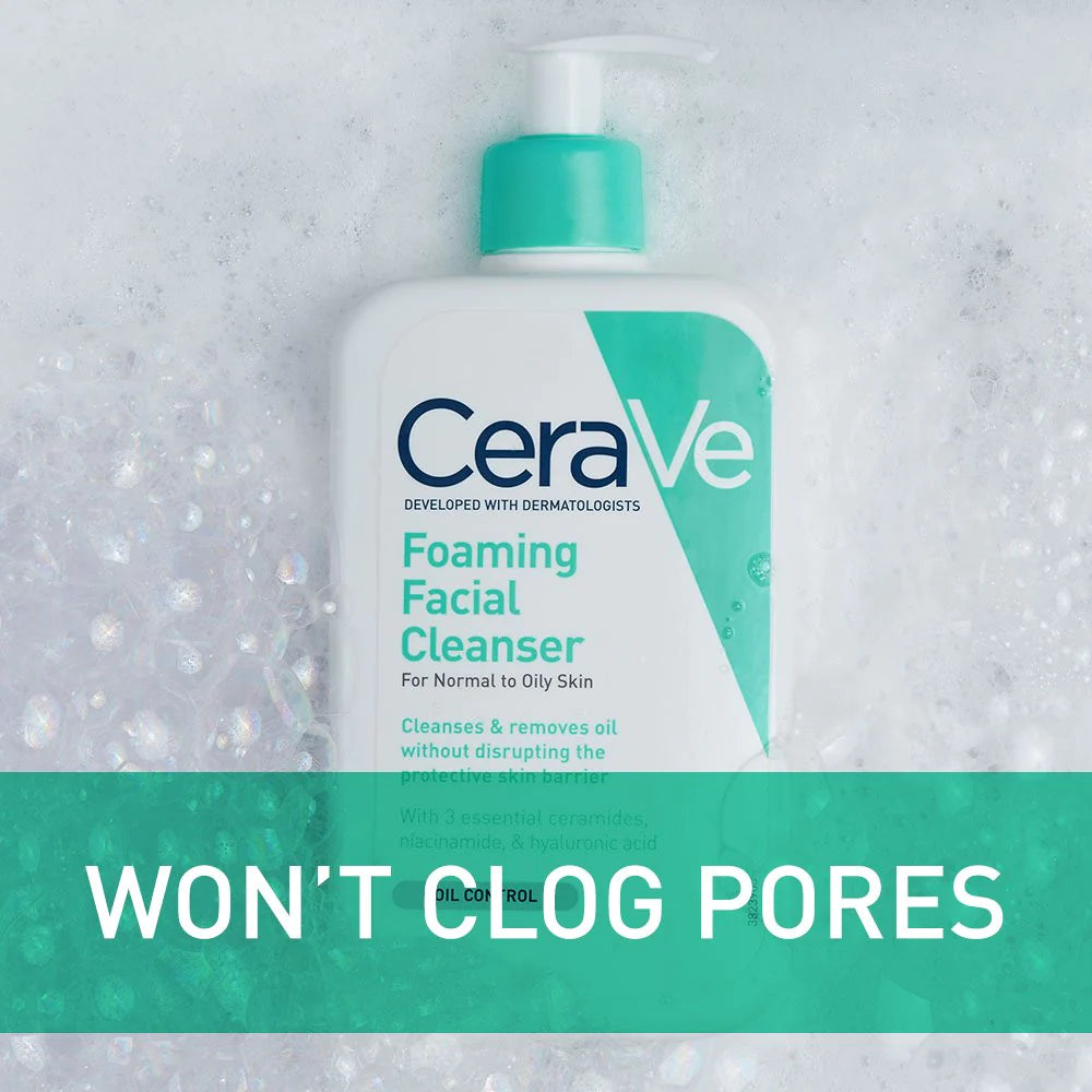 CeraVe Foaming Facial Cleanser For Normal To Oily Skin 355ml