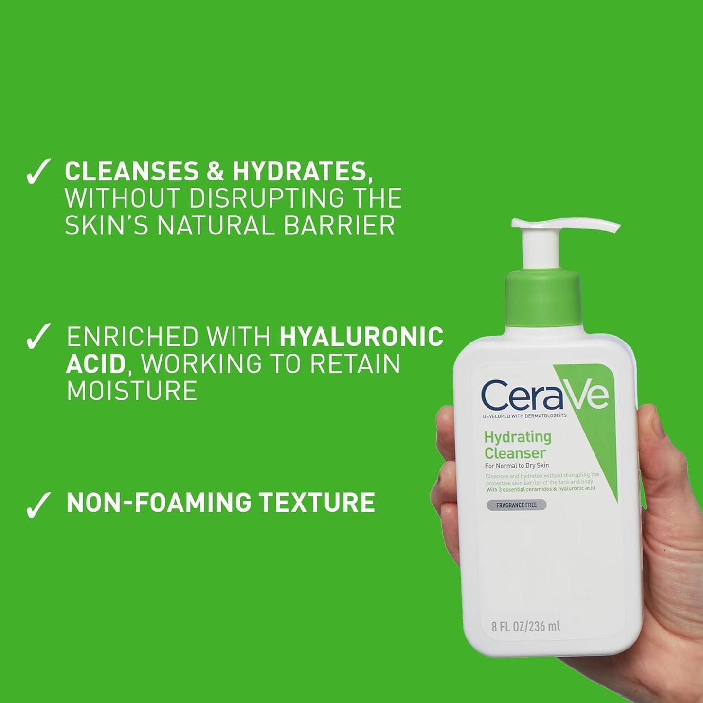 CeraVe Hydrating Facial Cleanser Normal To Dry Skin 473ml