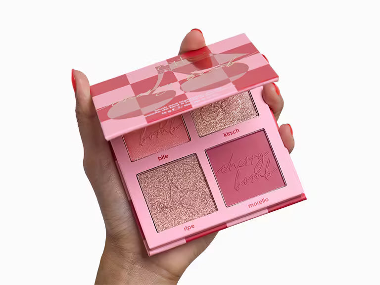 Ciate London Cherry Bomb Blush and Highlighter Palette- Light Medium