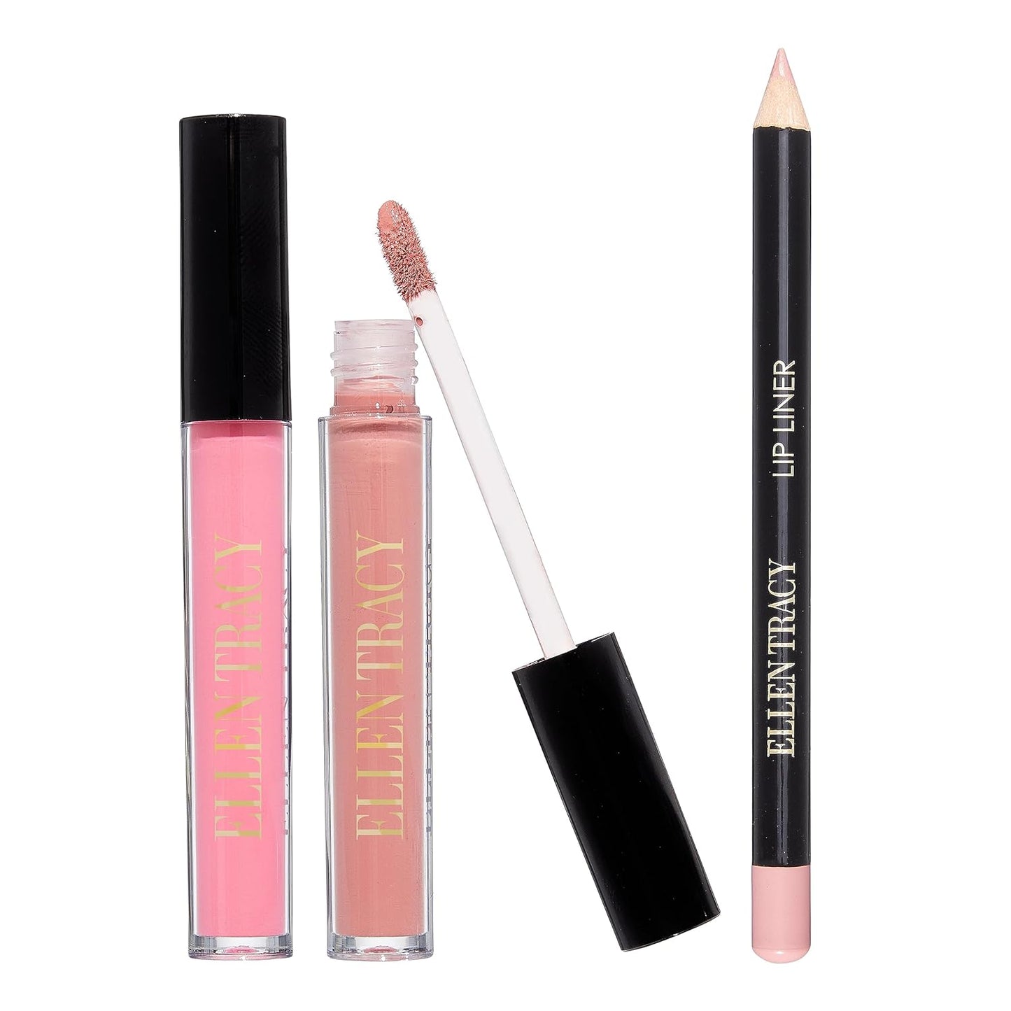 ELLEN TRACY Liquid Lipstick & Liner Collection 3 Piece Set