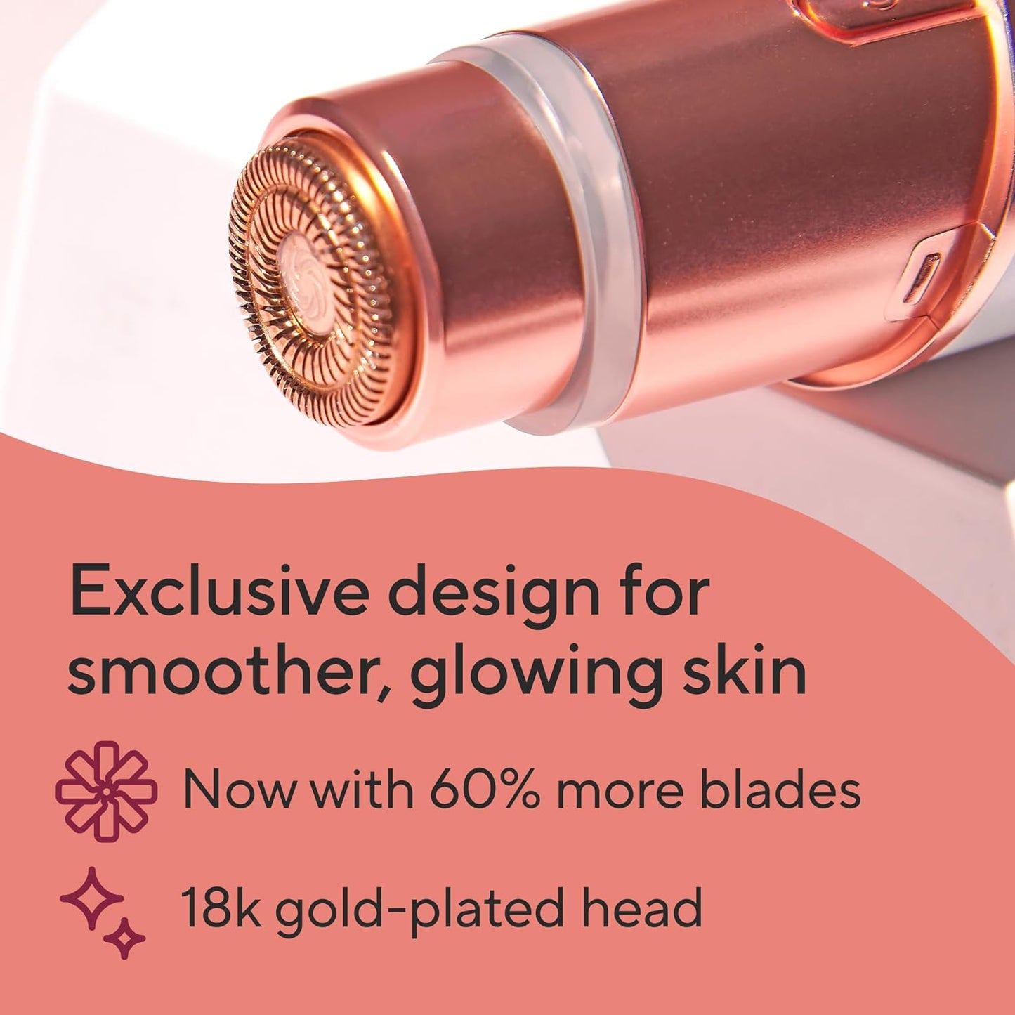Finishing Touch Flawless Facial Hair Remover for Women, Electric Razor with LED Light