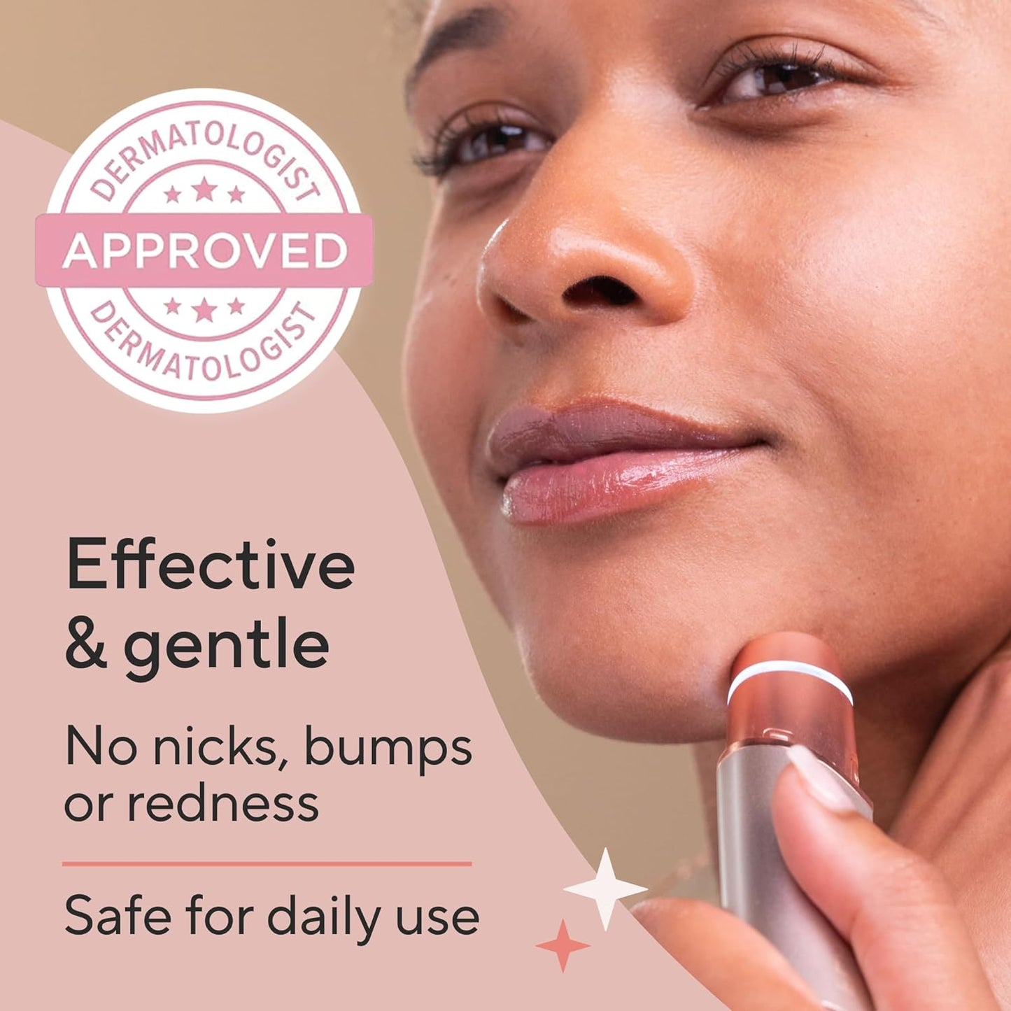 Finishing Touch Flawless Facial Hair Remover for Women, Electric Razor with LED Light