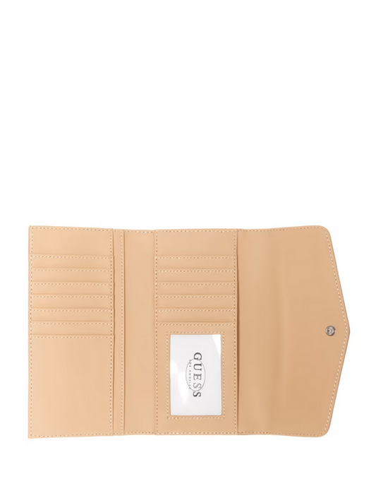 GUESS Hartland Signature Print Slim Clutch Wallet- Neutral Multi