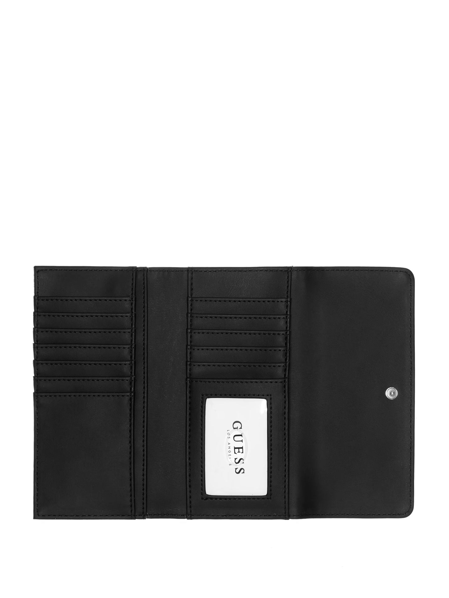 GUESS Marva Slim Clutch Wallet- Black Coal