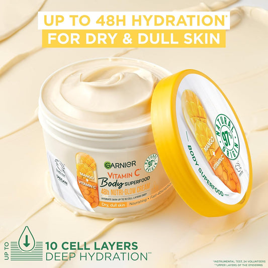 Garnier Body Superfood 48h Nutri-Glow Cream Mango + Vitamin C 300ml