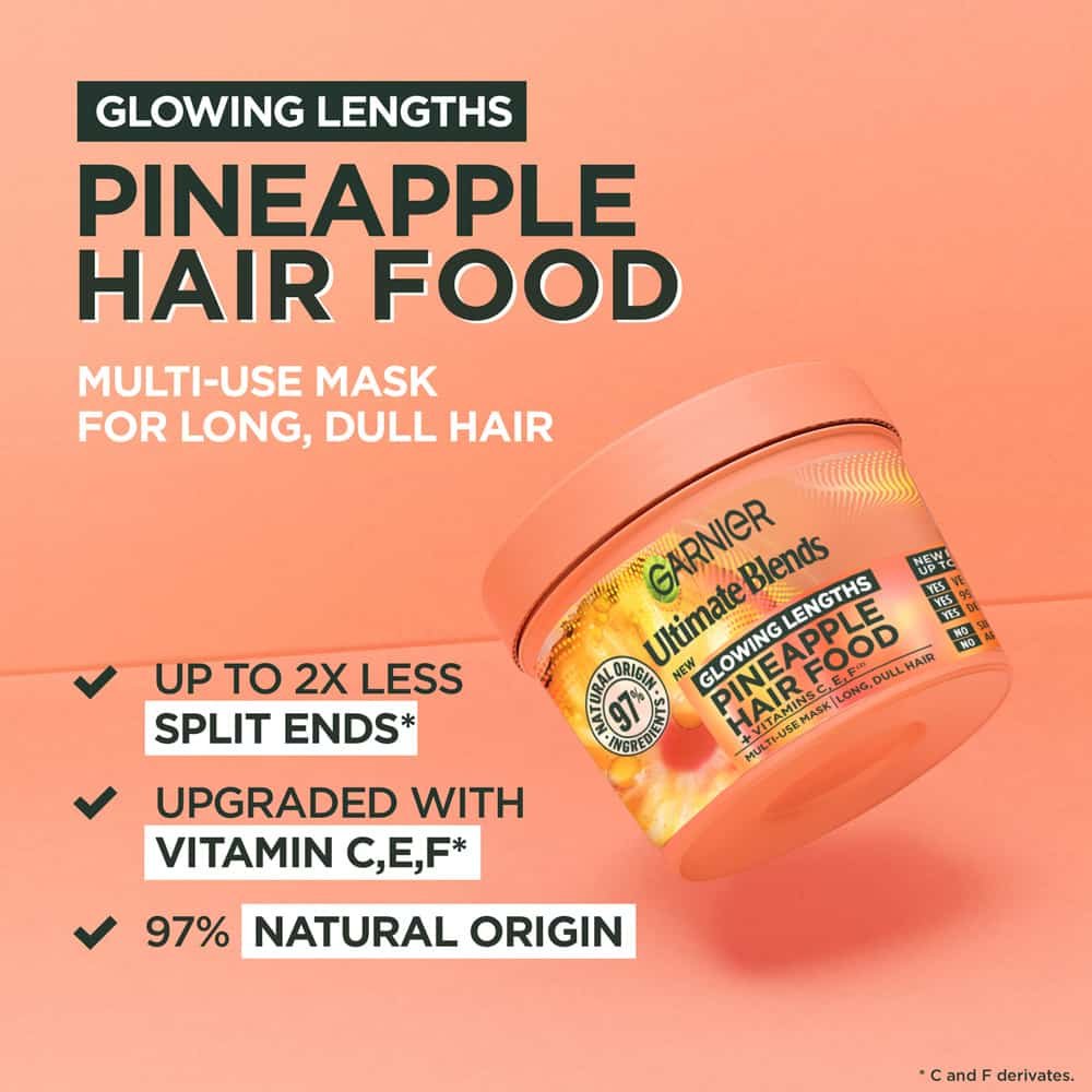 Garnier Pineapple Hair Food Glowing Lengths Hair Mask 400ml