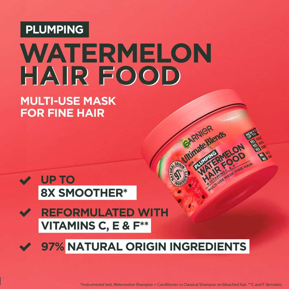 Garnier Ultimate Blends Plumping Hair Food Watermelon 3-in-1 Hair Mask