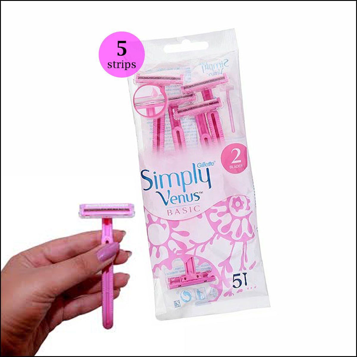 Gillette Simply Venus Basic Women’s Razors Blade 5pcs