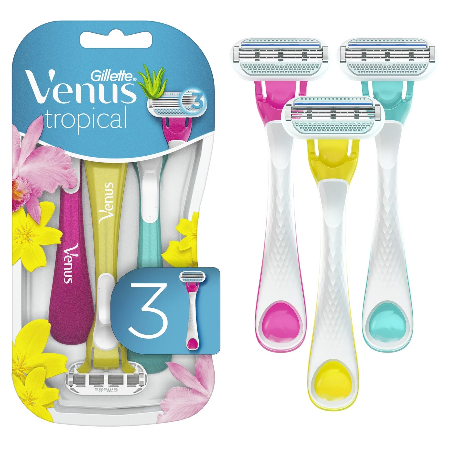 Gillette Venus Tropical Women's Disposable Razor 3pcs