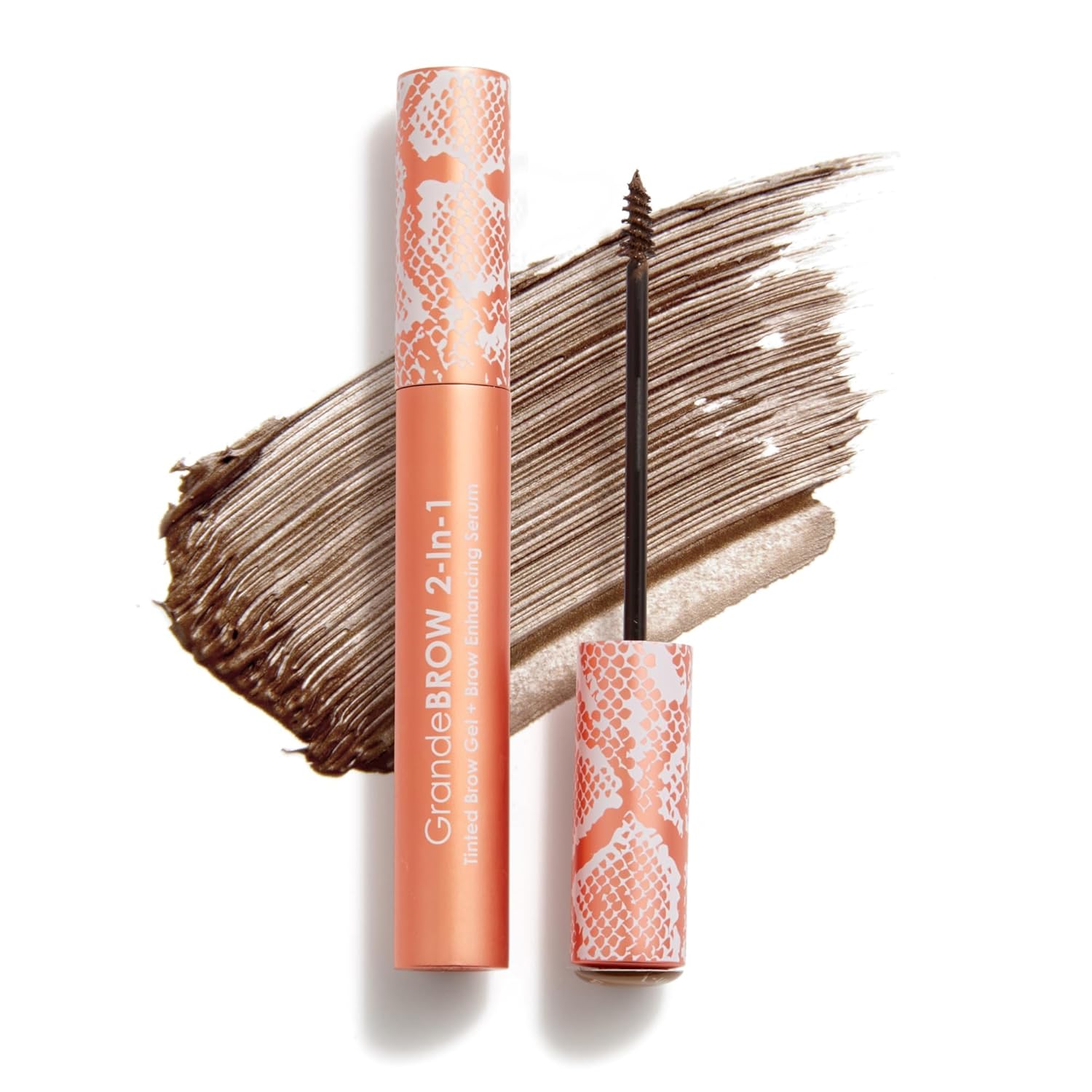 Grande Cosmetics GrandeBROW 2-In-1 Tinted Brow Gel+Brow Enhancing Serum- Medium