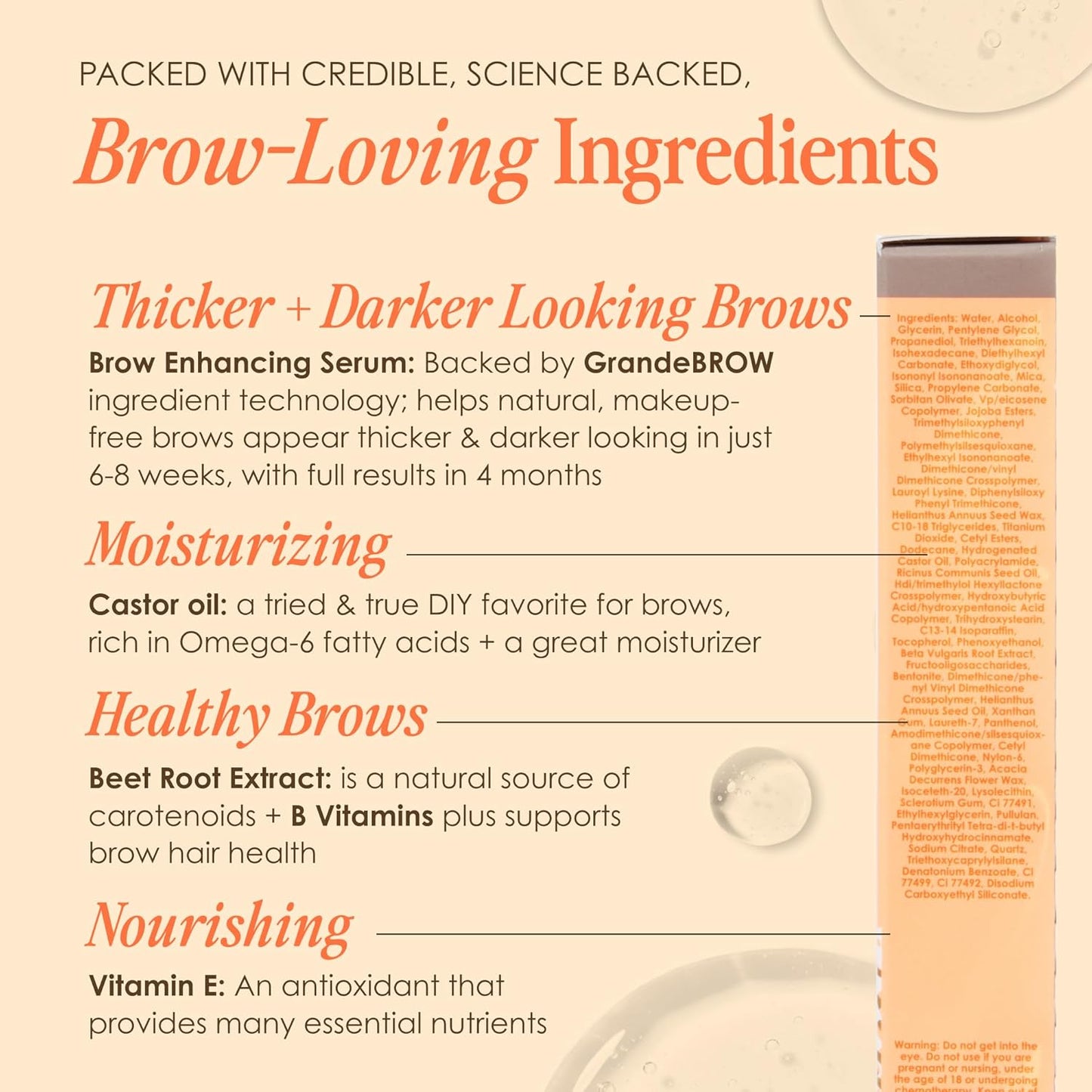Grande Cosmetics GrandeBROW 2-In-1 Tinted Brow Gel+Brow Enhancing Serum- Medium