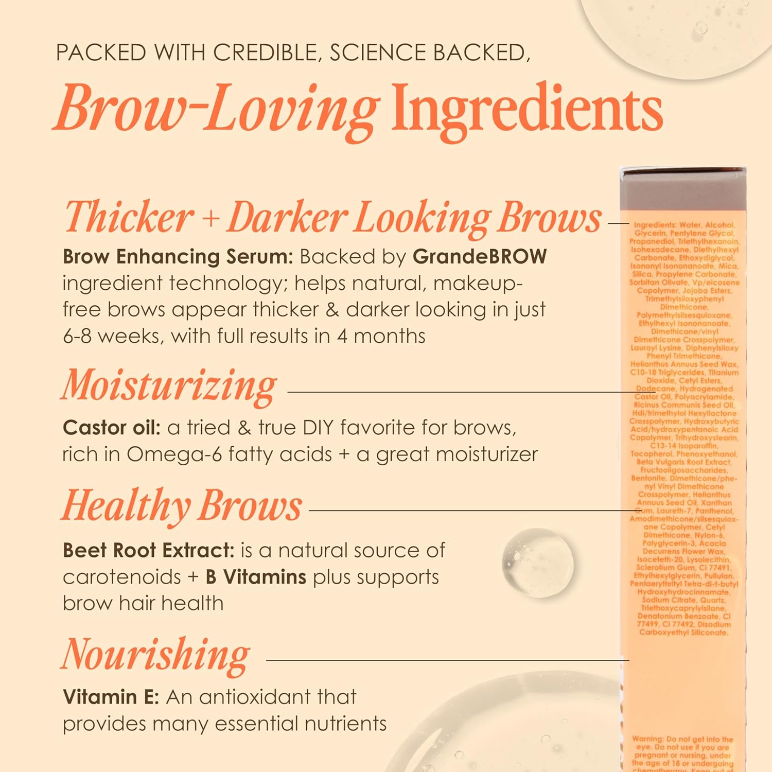 Grande Cosmetics GrandeBROW 2-In-1 Tinted Brow Gel+Brow Enhancing Serum- Medium