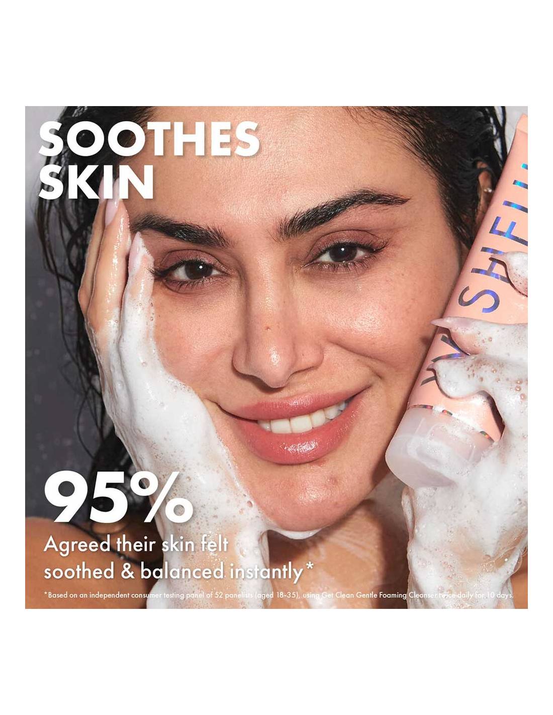 Huda Beauty Get Clean 2% PHA & Sea Moss Gentle Foaming Cleanser 50ml