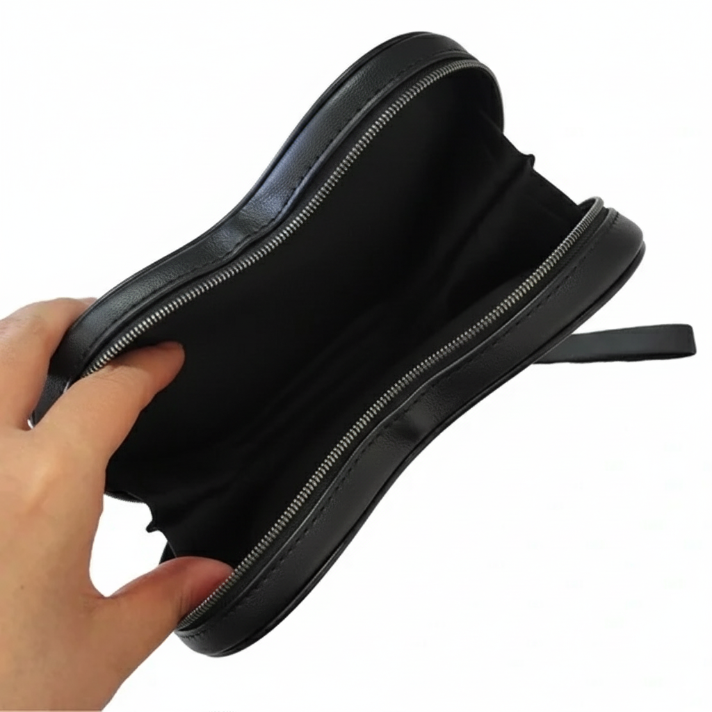 IPSY Heart Shaped Clutch Bag- Black