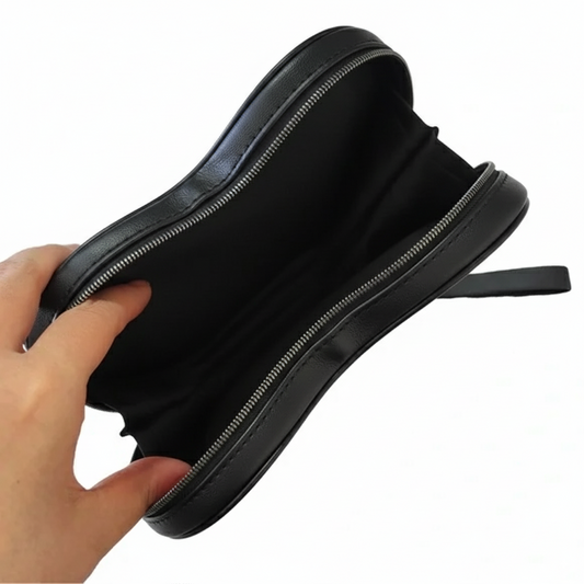 IPSY Heart Shaped Clutch Bag- Black