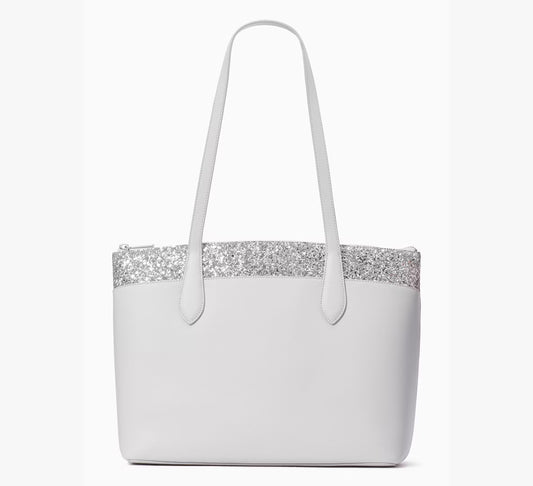 Kate Spade Flash Glitter Satchel Bag- Grey