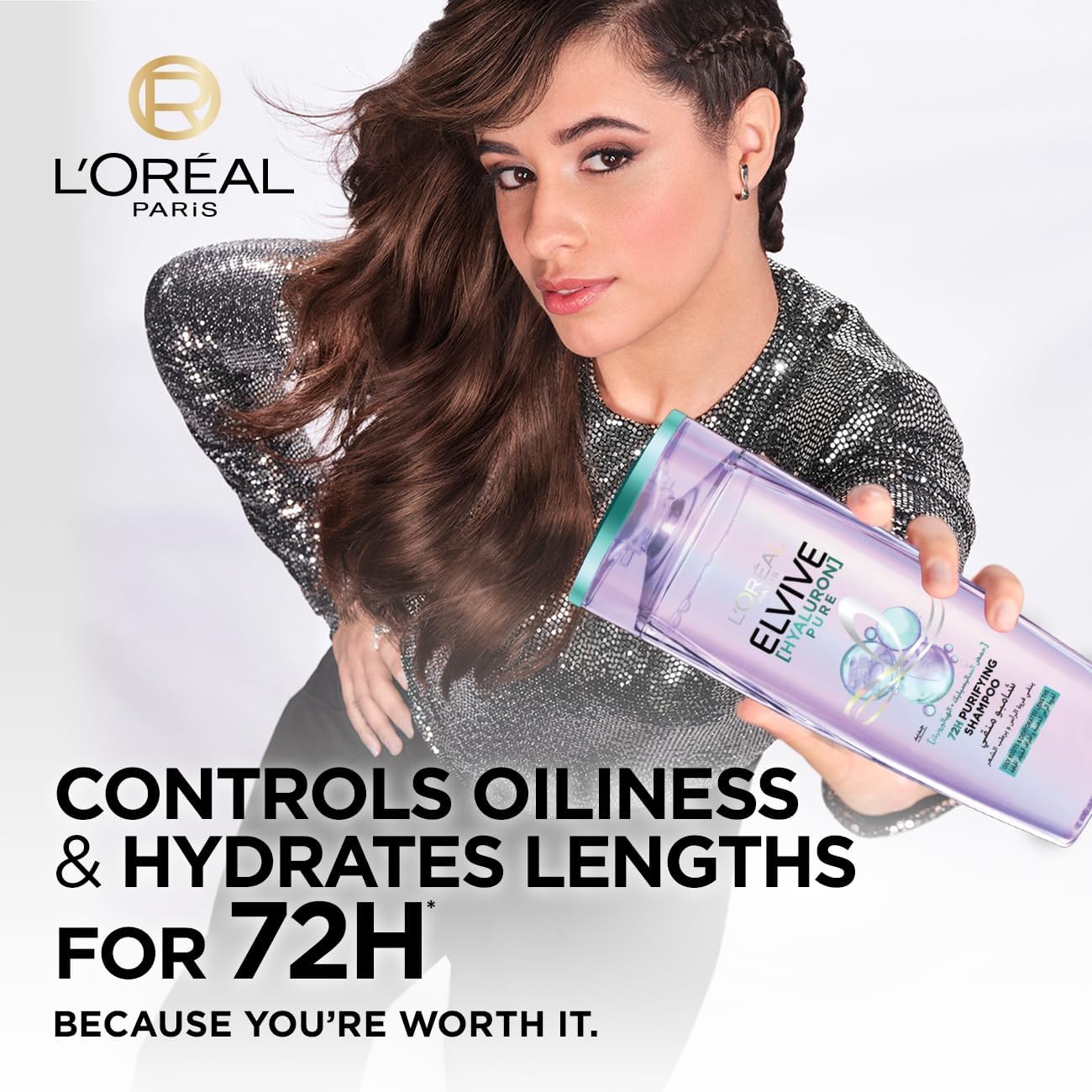 L'Oreal Elvive Hyaluron Pure 72hr Purifying Shampoo 600ml