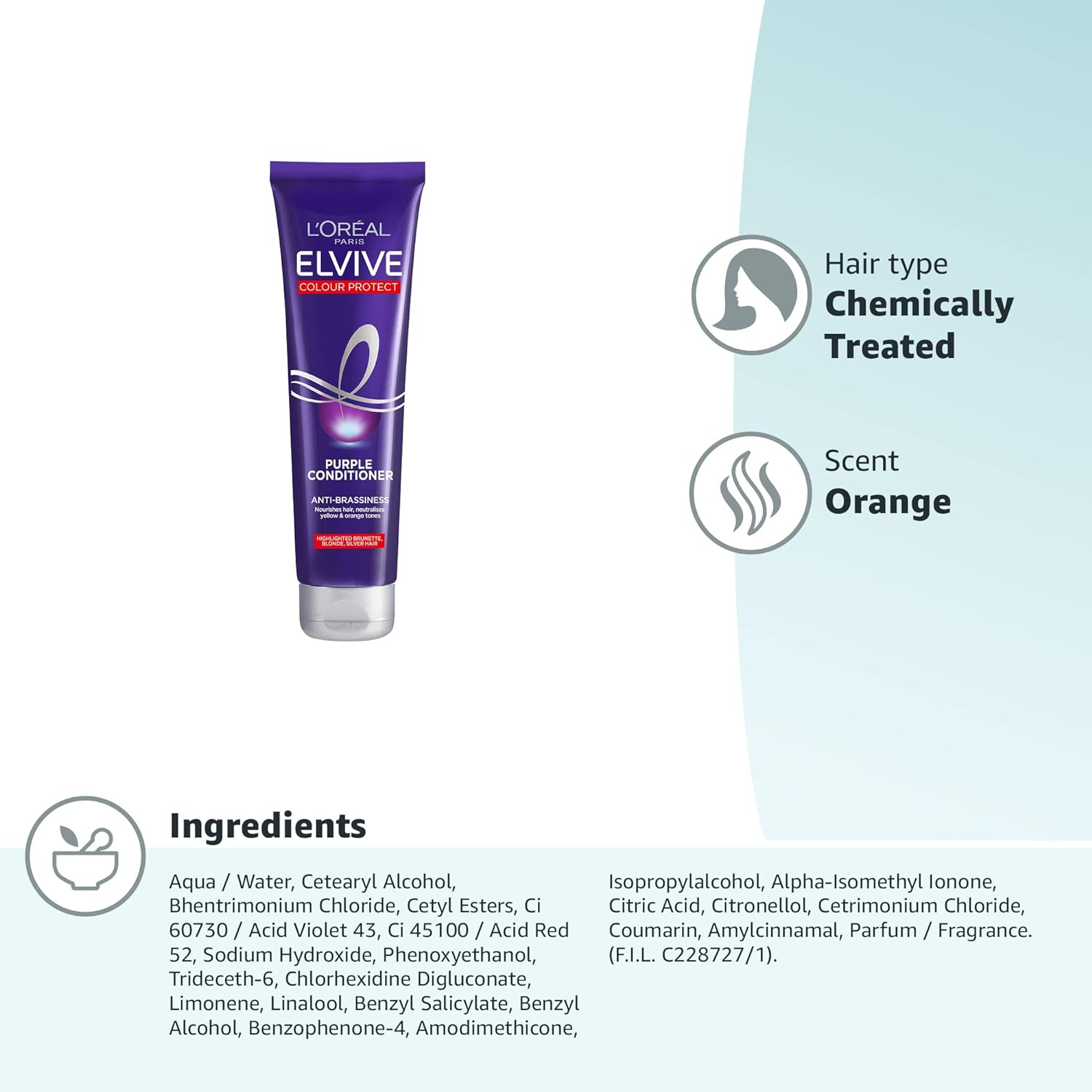 L'Oreal Paris Elvive Colour Protect Anti-Brassiness Purple Conditioner 150ml