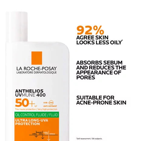 La Roche Posay Innovation Anthelios UVMUNE 400 Fluid Oil Control Sun Cream SPF50+, 50ml