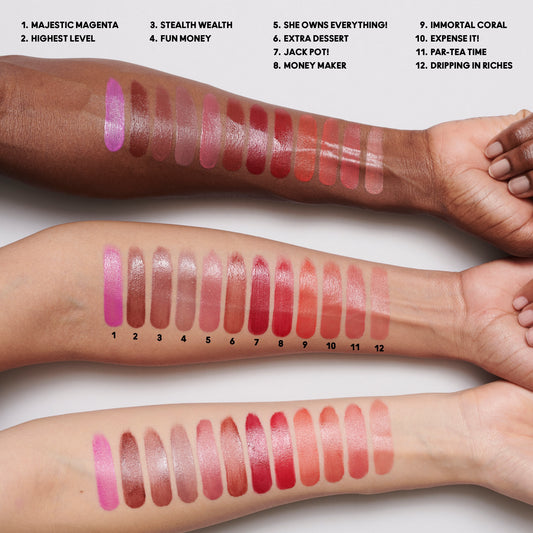 MAC Golden Girls Mini Lustreglass Lipstick Vault x 12