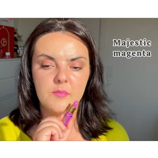 MAC Mini Lustreglass Lipstick- Majestic Magenta