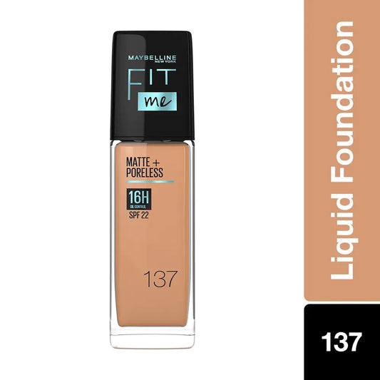 Maybelline Fit Me Matte+ Poreless Normal to Oily Foundation- 137 Golden Tan