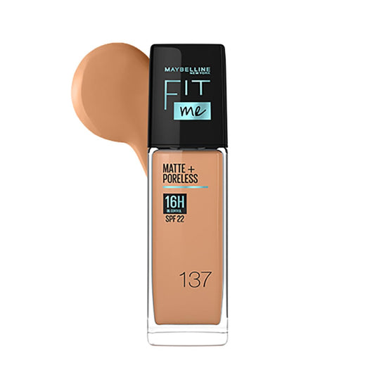 Maybelline Fit Me Matte+ Poreless Normal to Oily Foundation- 137 Golden Tan