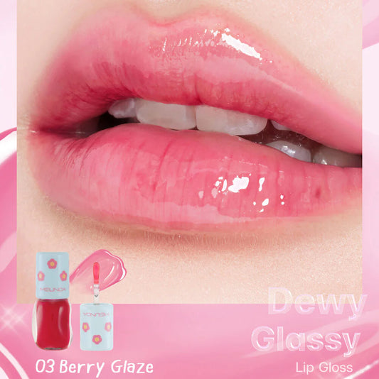 Melinda Dewy Glassy Lip Gloss- 03 Berry Glaze