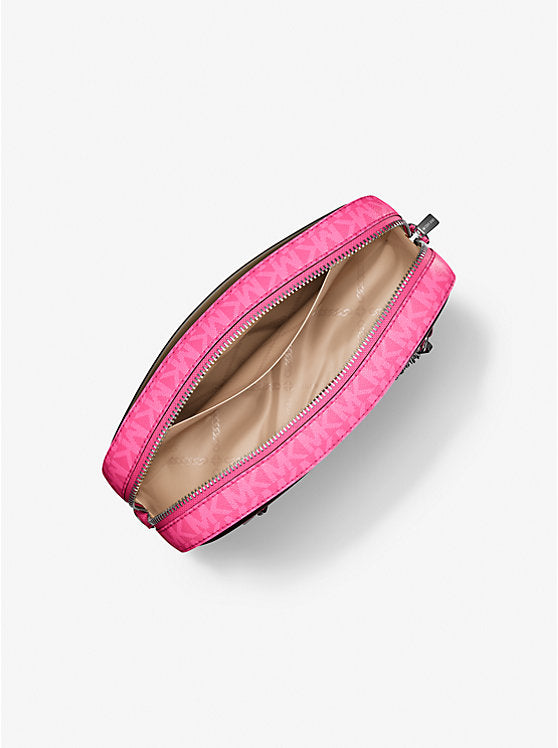 Michael Kors Jet Set Large Signature Logo Crossbody Bag-Dragonfruit
