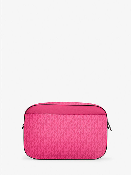 Michael Kors Jet Set Large Signature Logo Crossbody Bag-Dragonfruit