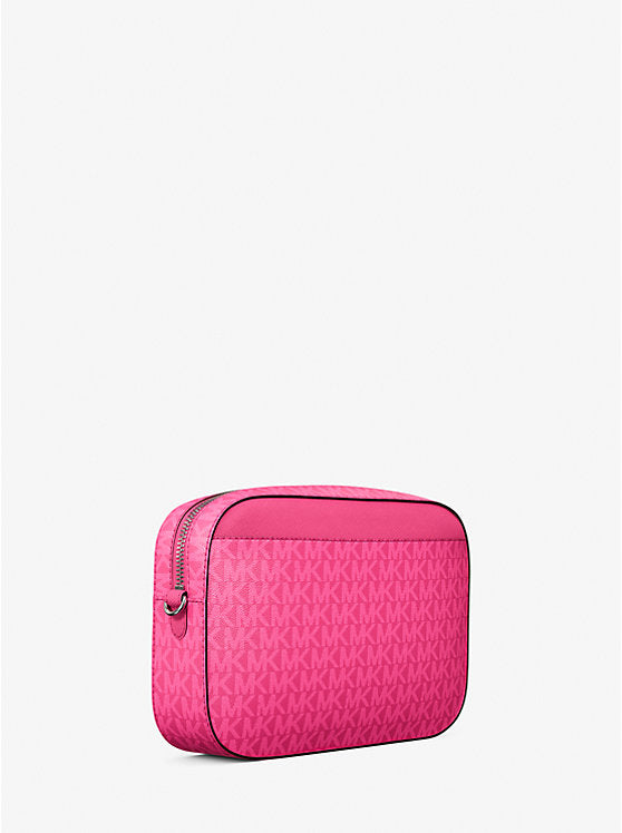 Michael Kors Jet Set Large Signature Logo Crossbody Bag-Dragonfruit