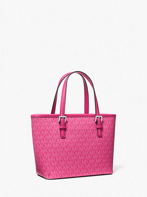 Michael Kors Jet Set Travel ES Logo Top-Zip Tote Bag- Dragonfruit