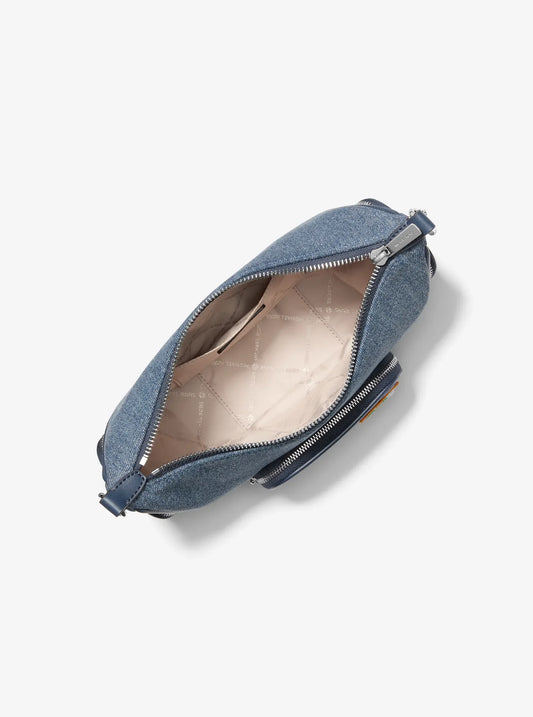 Michael Kors Merritt Small Denim Crossbody Bag-Washed Denim
