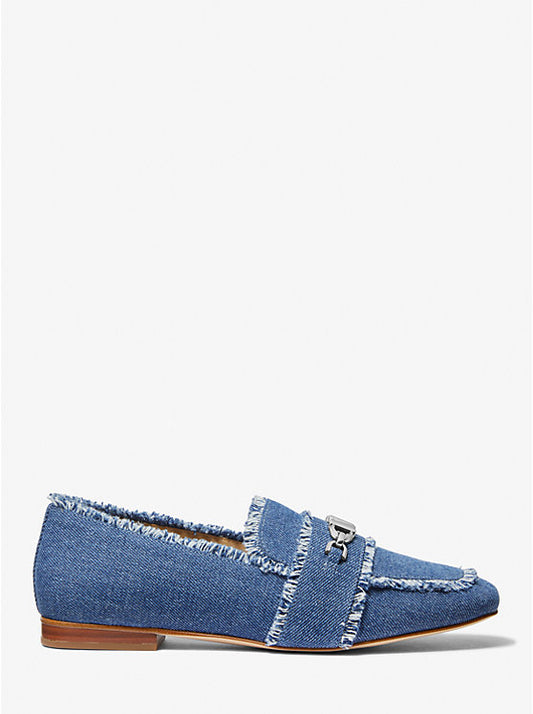 Michael Kors Tiffanie Frayed Denim Loafer- Denim US 7.5