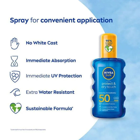 NIVEA Sun Protect & Dry Touch Invisible Spray 200ml
