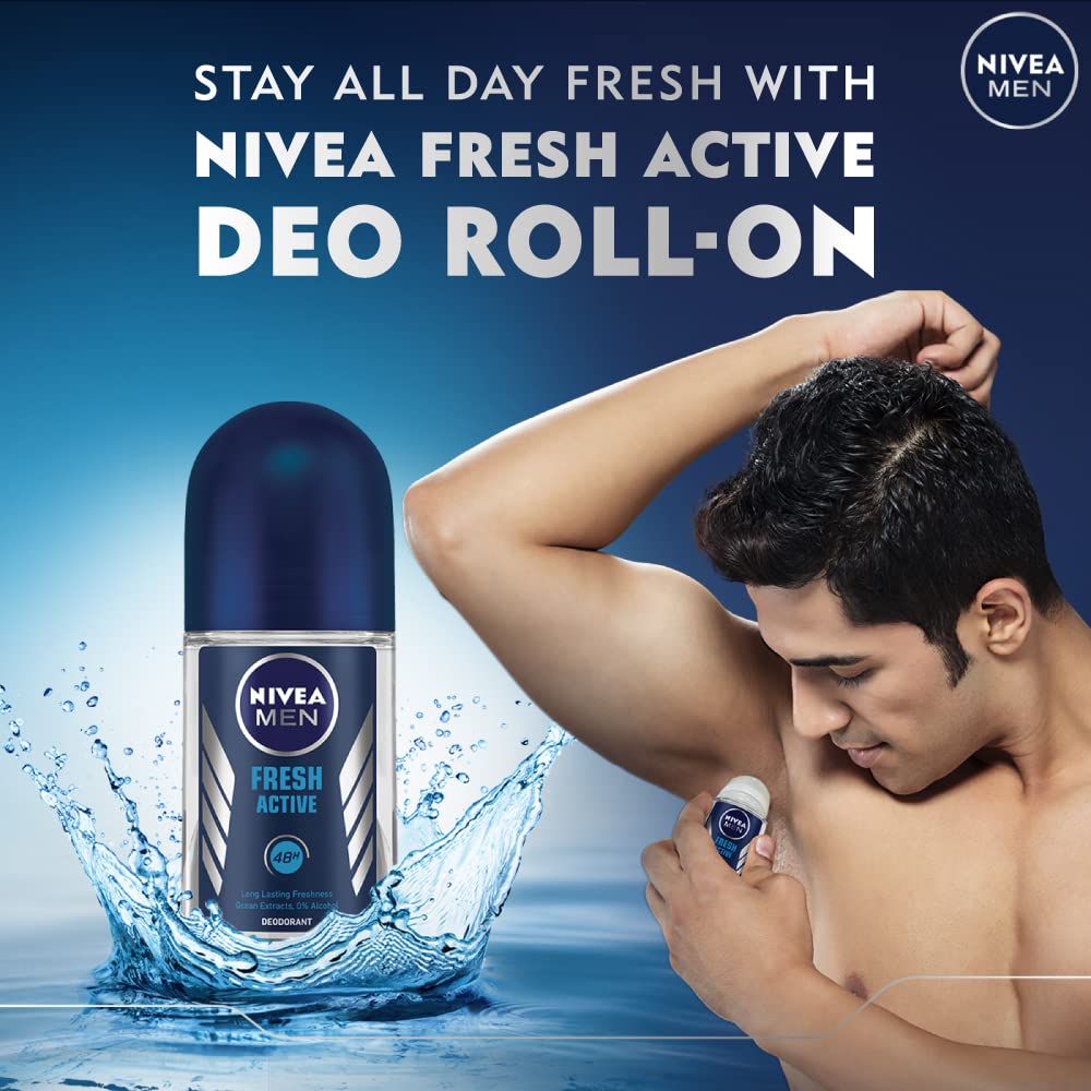 Nivea Men Fresh Active Deodorant Roll-On 50ml
