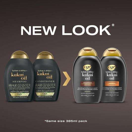 OGX Hydrate And Defrizz+ Kukui Oil Shampoo 385ml