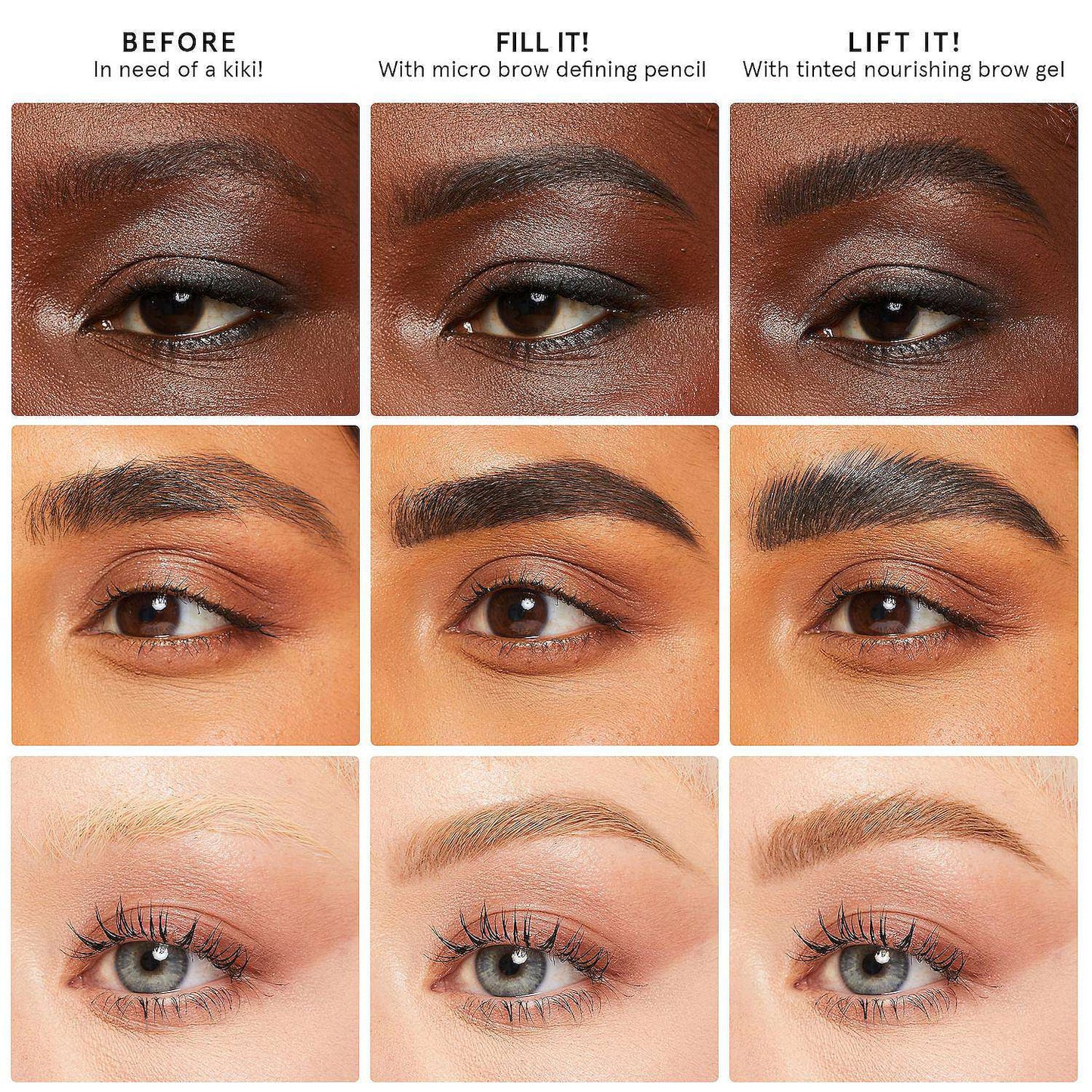 One Size BrowKiki Nourishing Tinted Brow Gel- 07 Black Brown