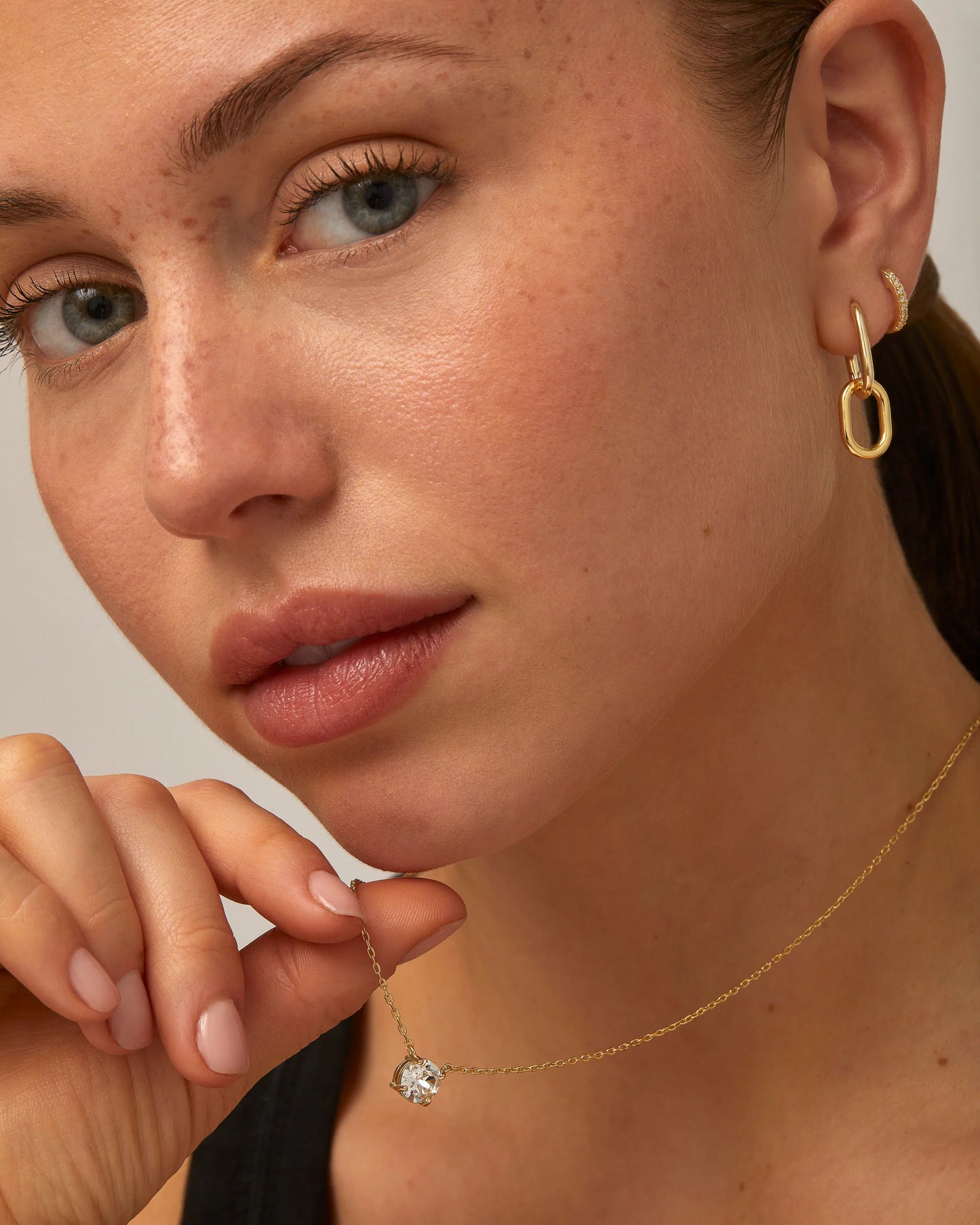 PAVOI 14K Gold Plated Solitaire Necklace - Yellow Gold