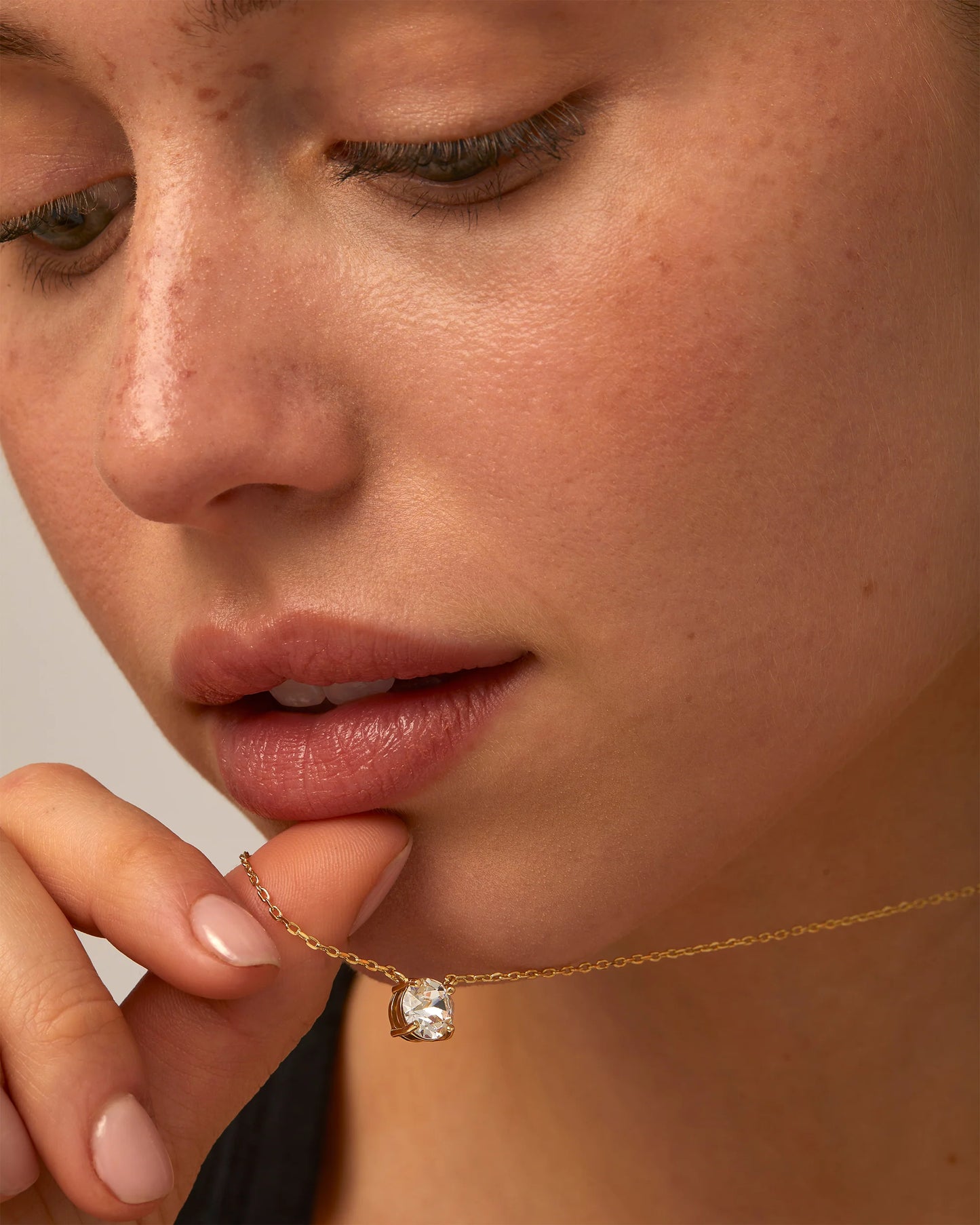 PAVOI 14K Gold Plated Solitaire Necklace - Yellow Gold