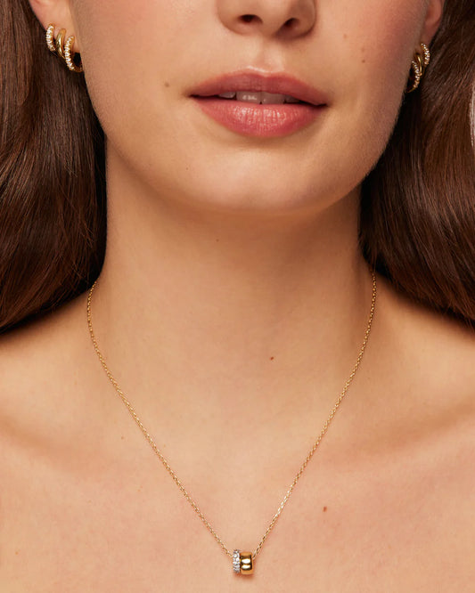 PAVOI Rondelle Pendant Necklace – Yellow Gold