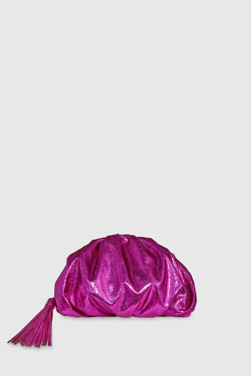 Rebecca Minkoff Ruched Clutch Bag- Passion Flower