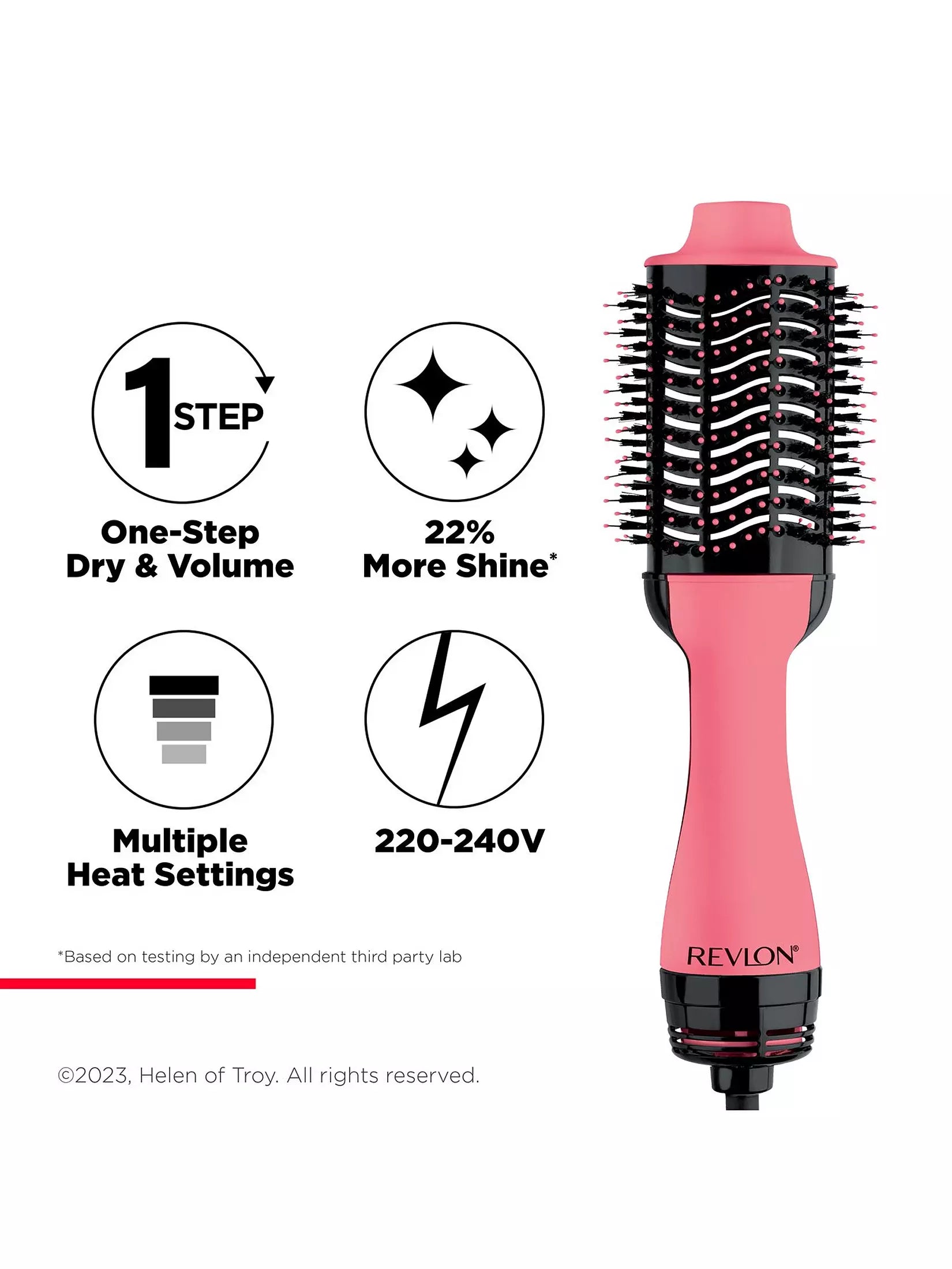Revlon One Step Hair Dryer and Volumiser- Rose Edition