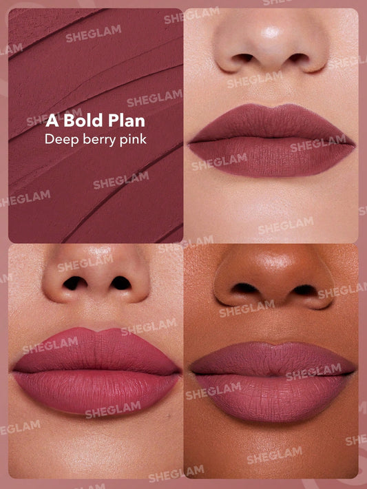 SHEGLAM Dynamatte Boom Long-lasting Matte Lipstick- A Bold Plan