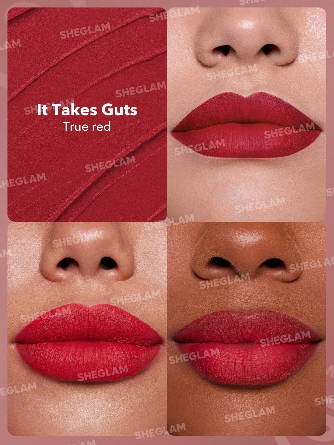 SHEGLAM Dynamatte Boom Long-lasting Matte Lipstick- It Takes Guts 2.7g